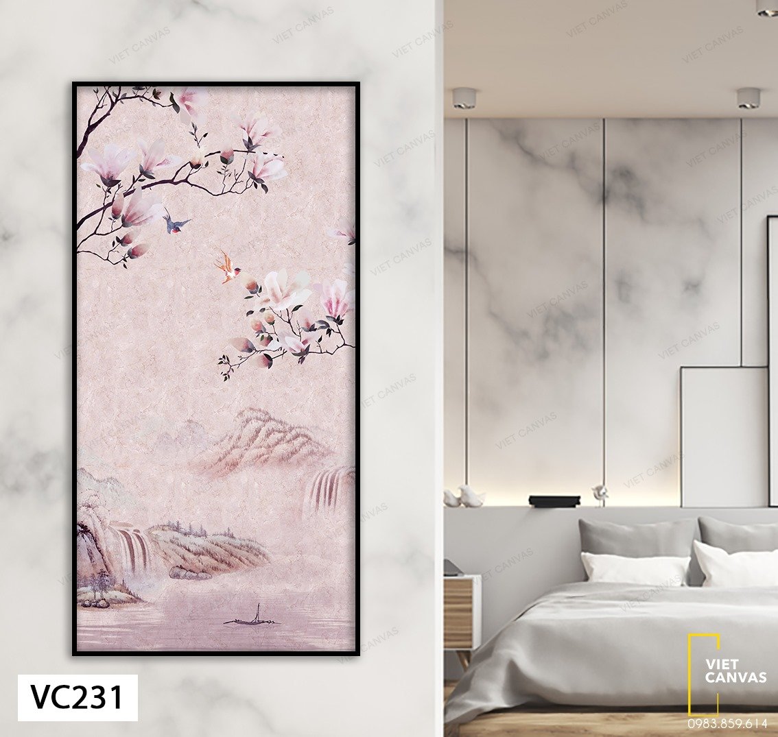 Tranh Đôi Oanh Yến Ăn Mừng Xuân Đến - VC231