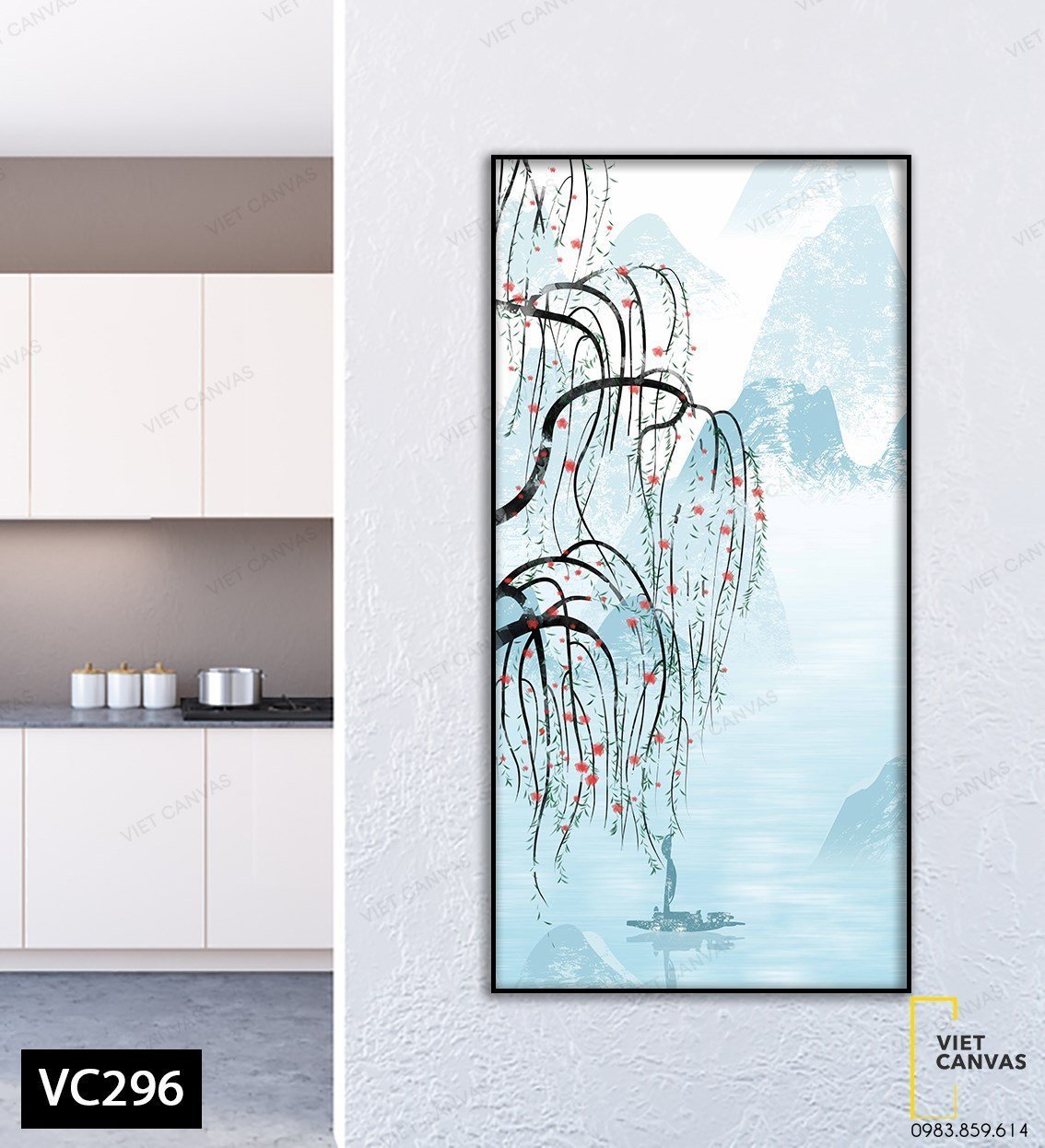 Tranh Cây Liễu Bên Dòng Sông - VC296