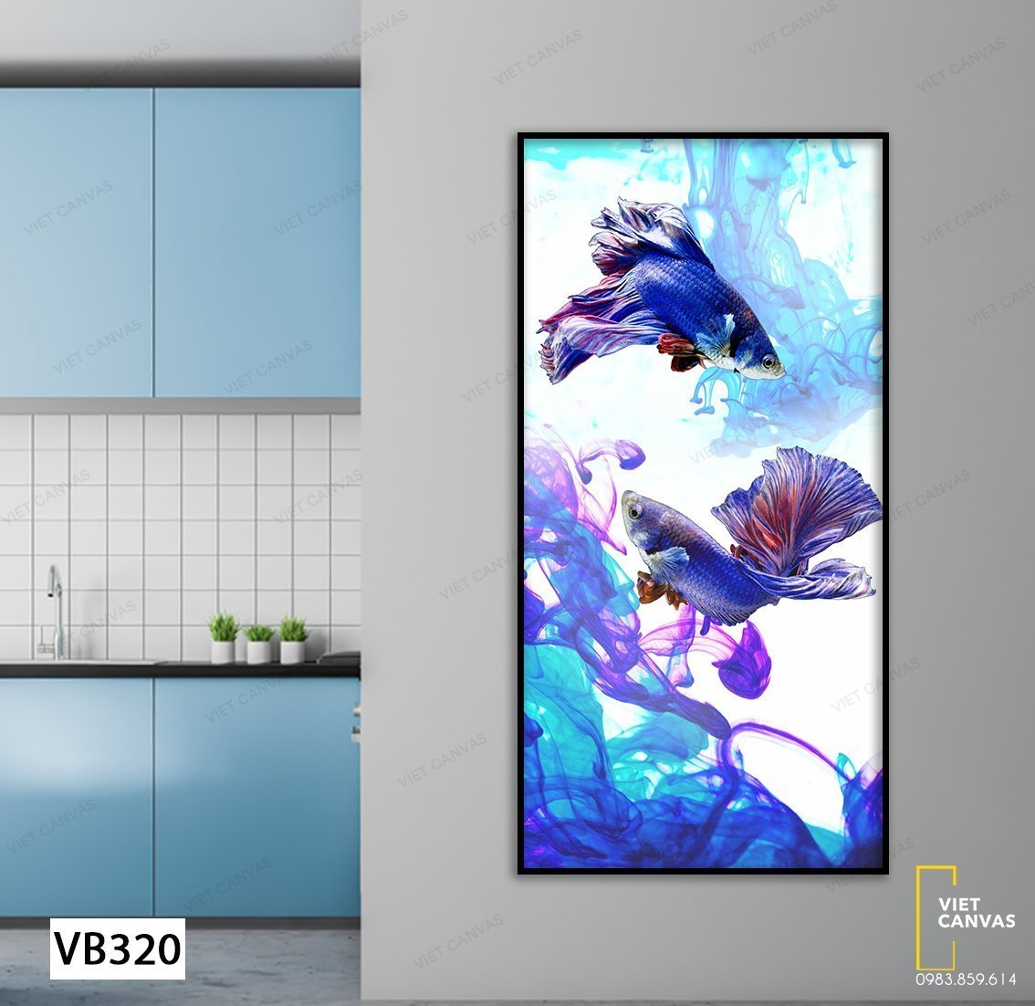 Tranh Cặp Đôi Cá Tung Tăng - VB320