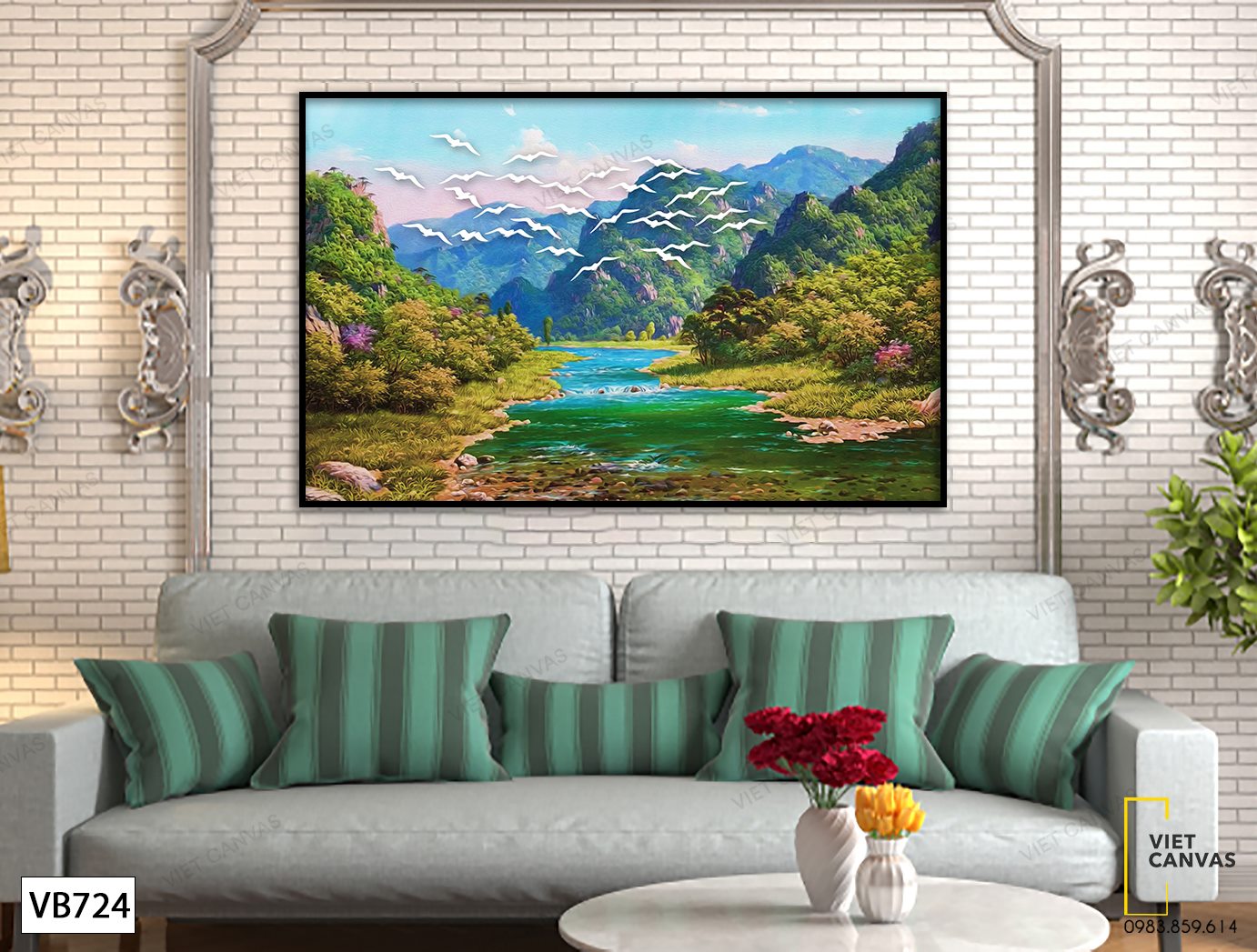 Tranh Cảnh Đẹp Sông Núi - VB724