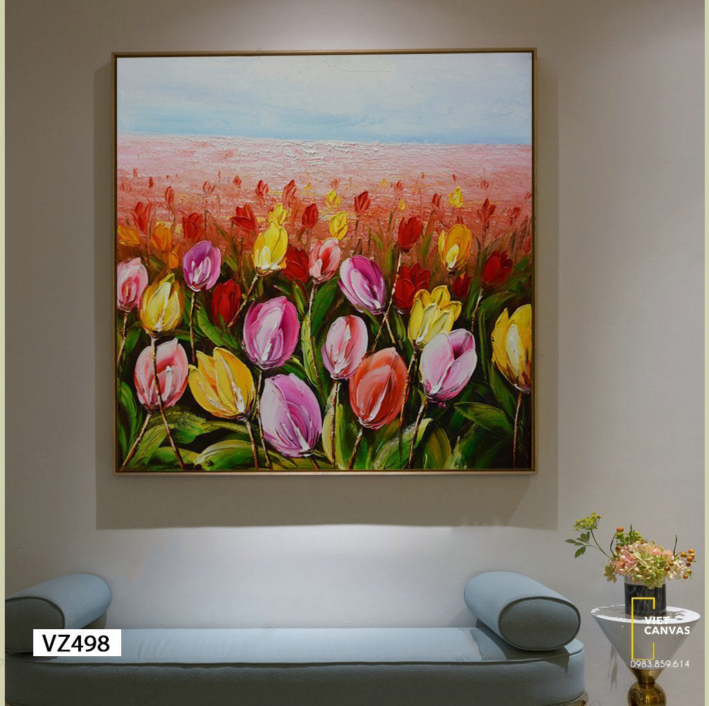 Tranh Cánh Đồng Hoa Tulip - VZ498