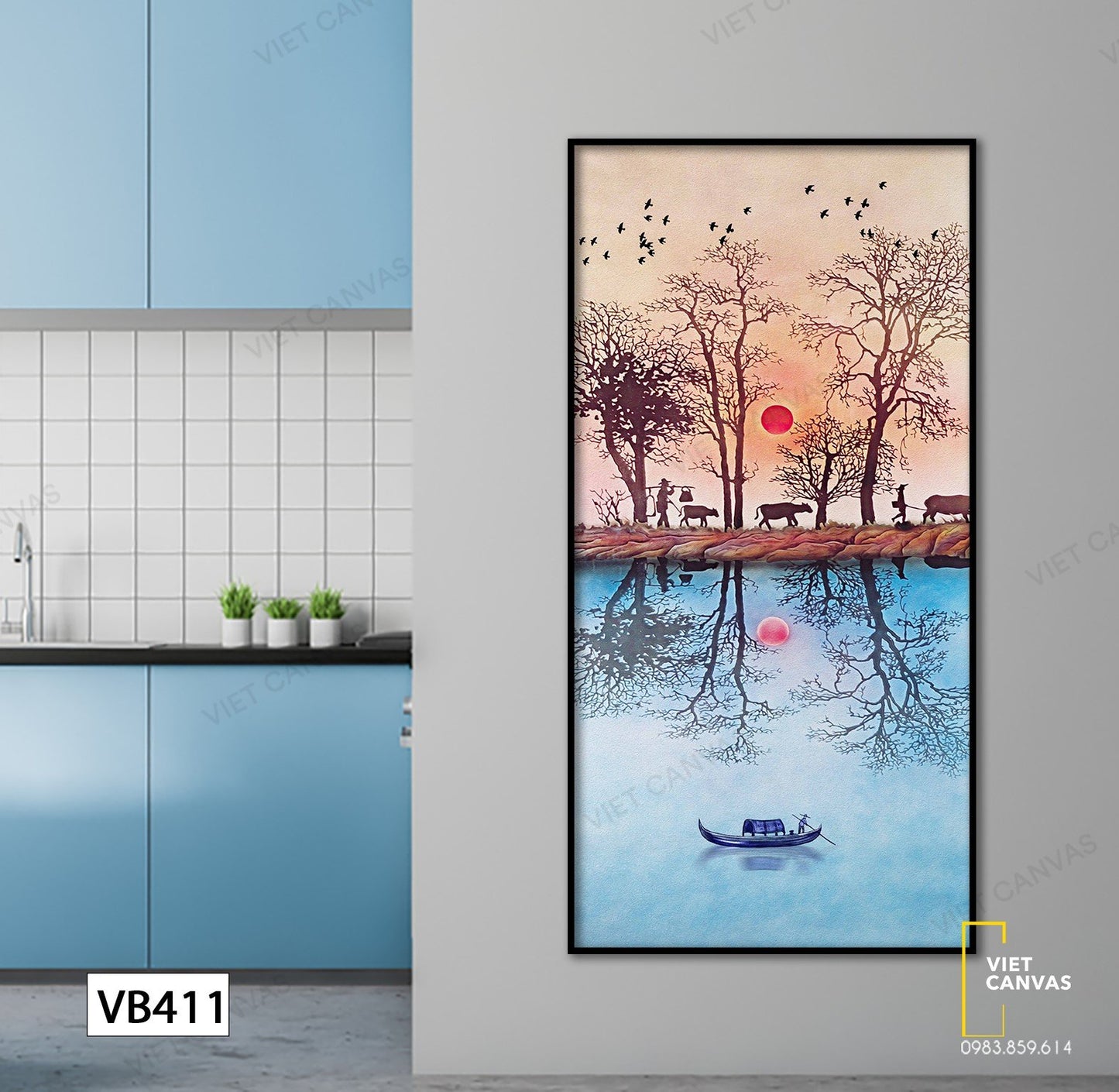 Tranh Cảnh Ngày Gặt Lúa - VB411