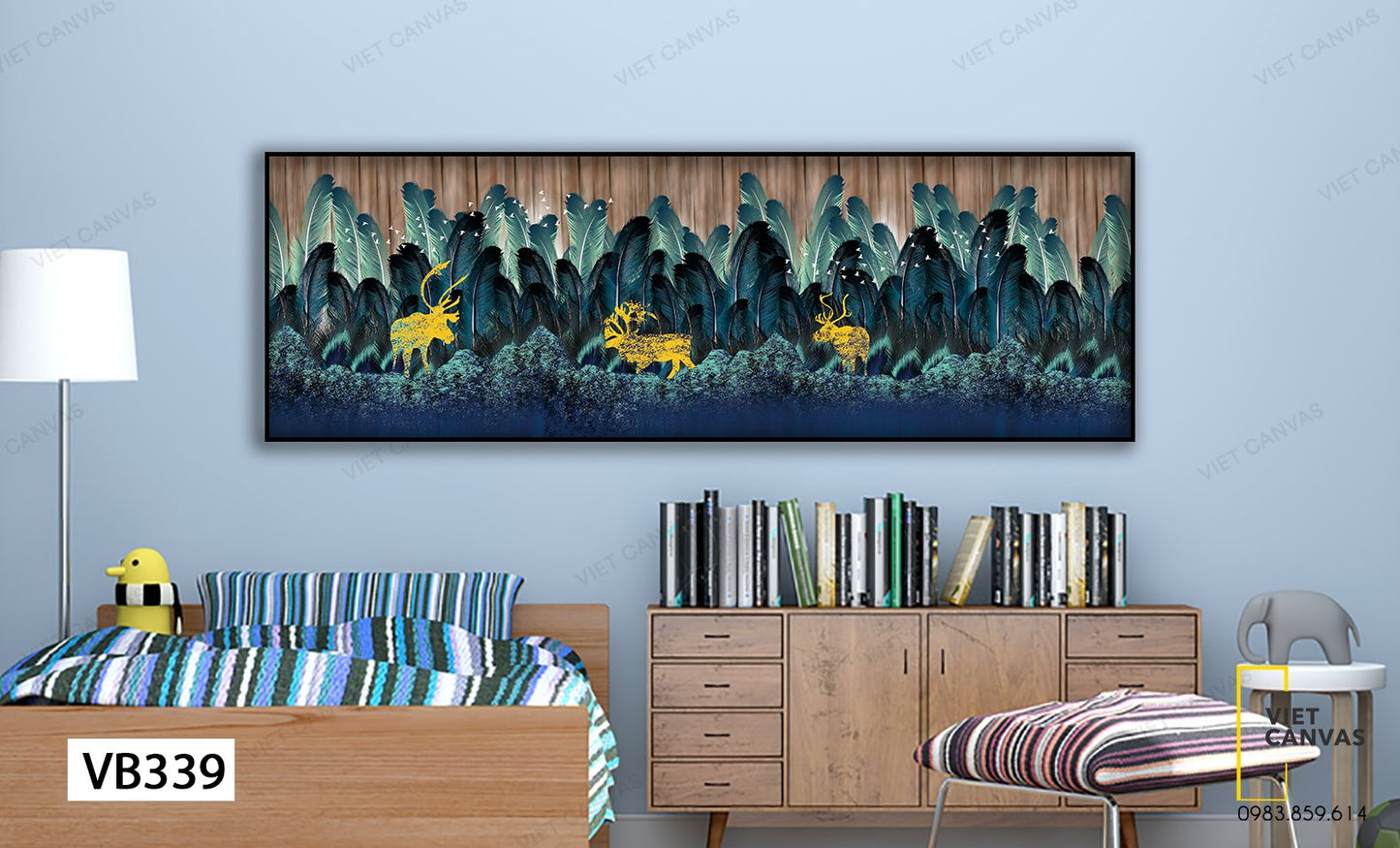Tranh Cánh Rừng Và Hươu Nai - VB339