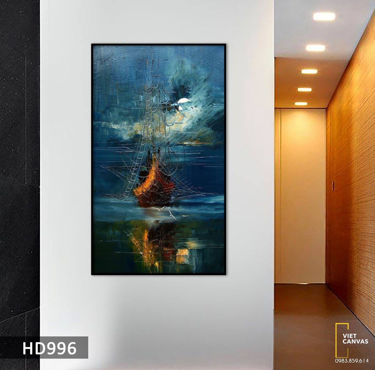 Tranh Chiếc Thuyền Ngoài Khơi - HD996
