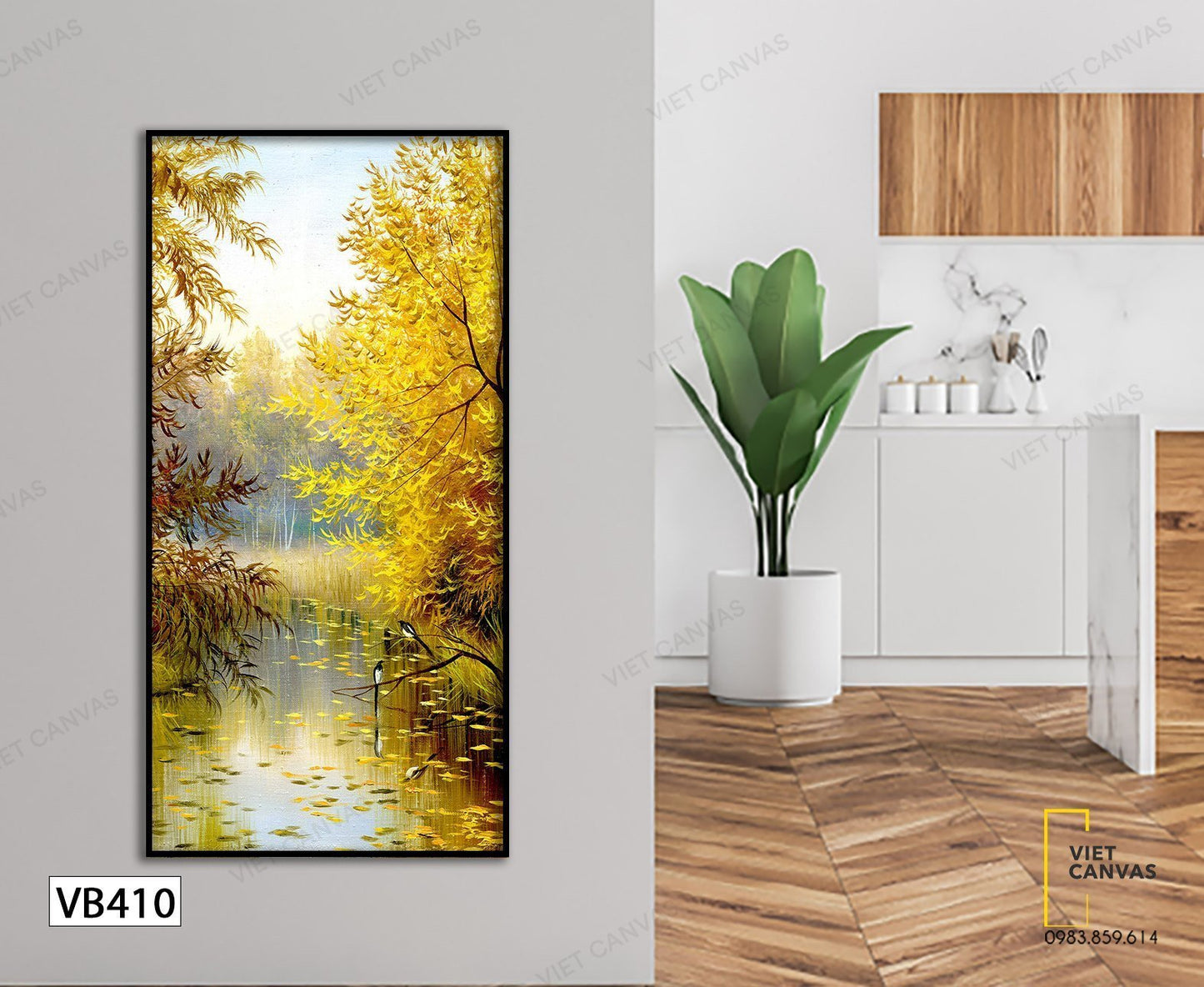 Tranh Chim Đậu Trên Dòng Sông - VB410