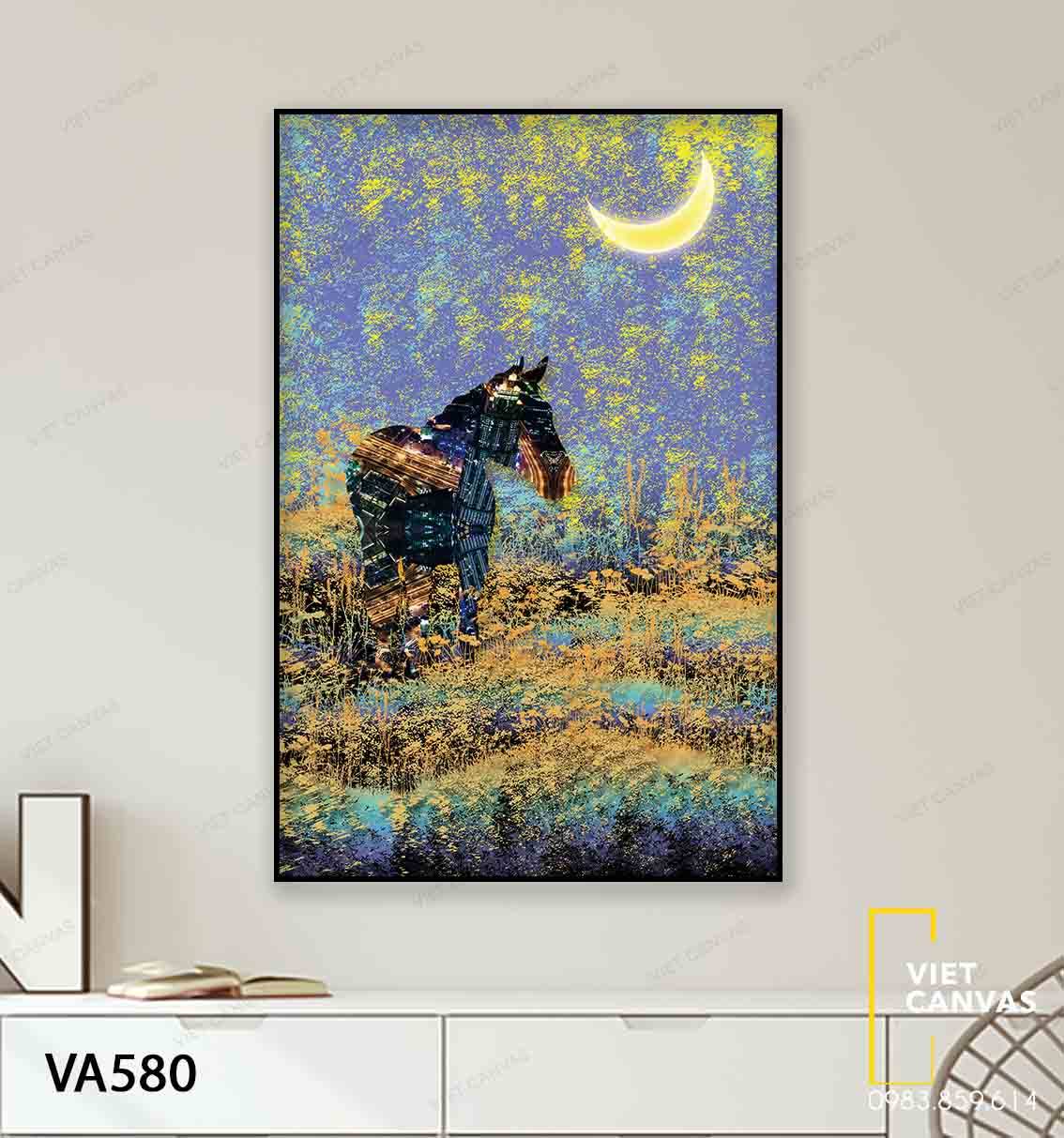 Tranh Chú Ngựa Dưới Trăng - VA580