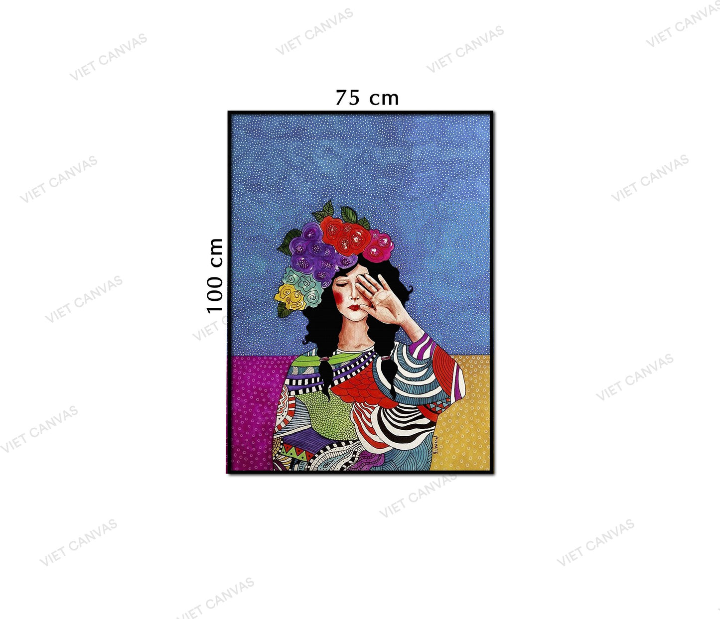 Tranh Cô Gái Đa Sắc - NT390
