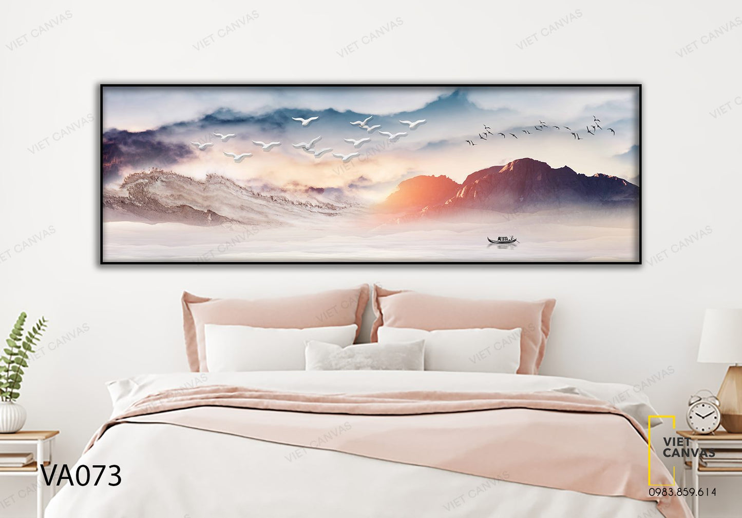 Tranh Con Đò Buổi Sớm Mai - VA073