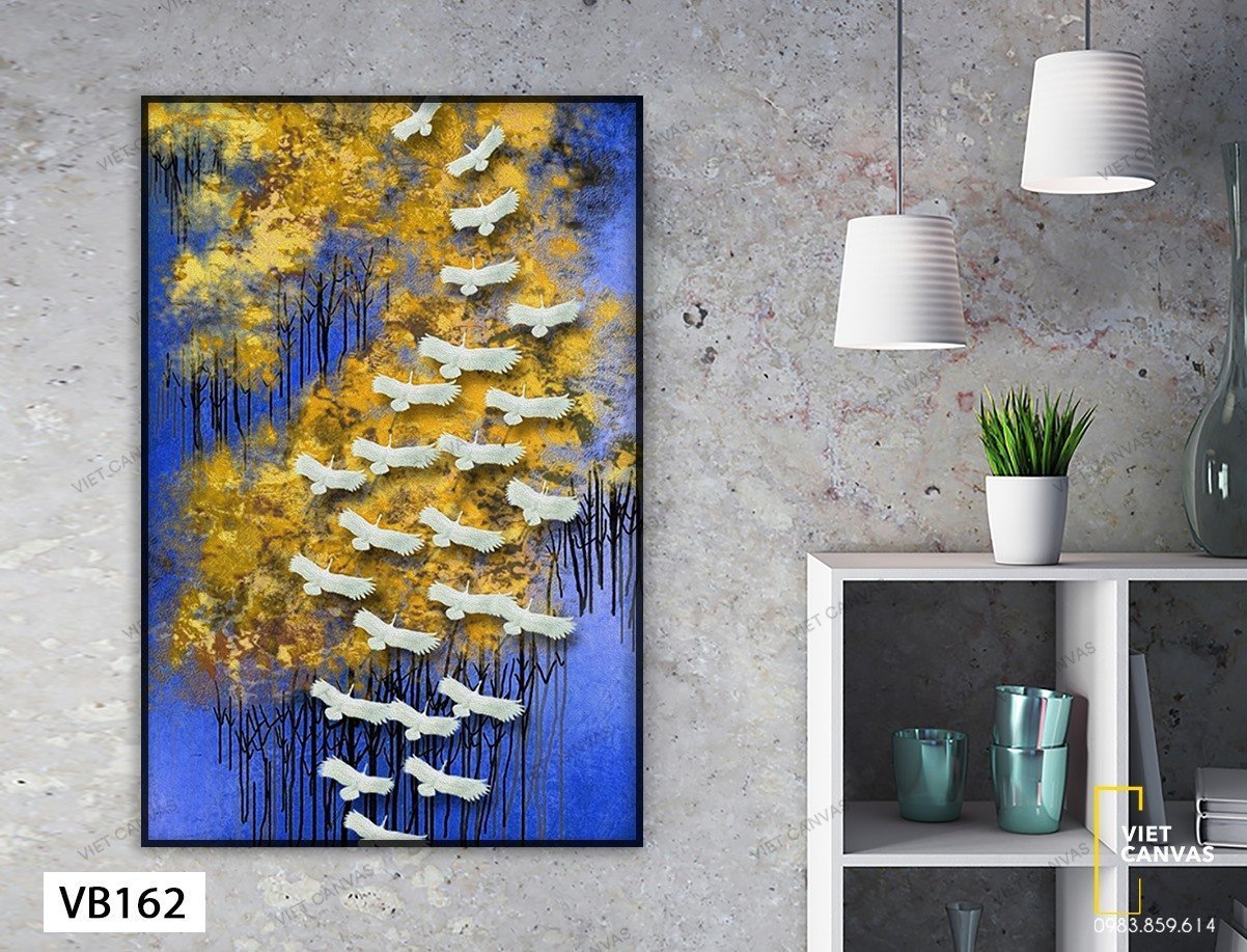 Tranh Đàn Chim Bay Về Rừng - VB162