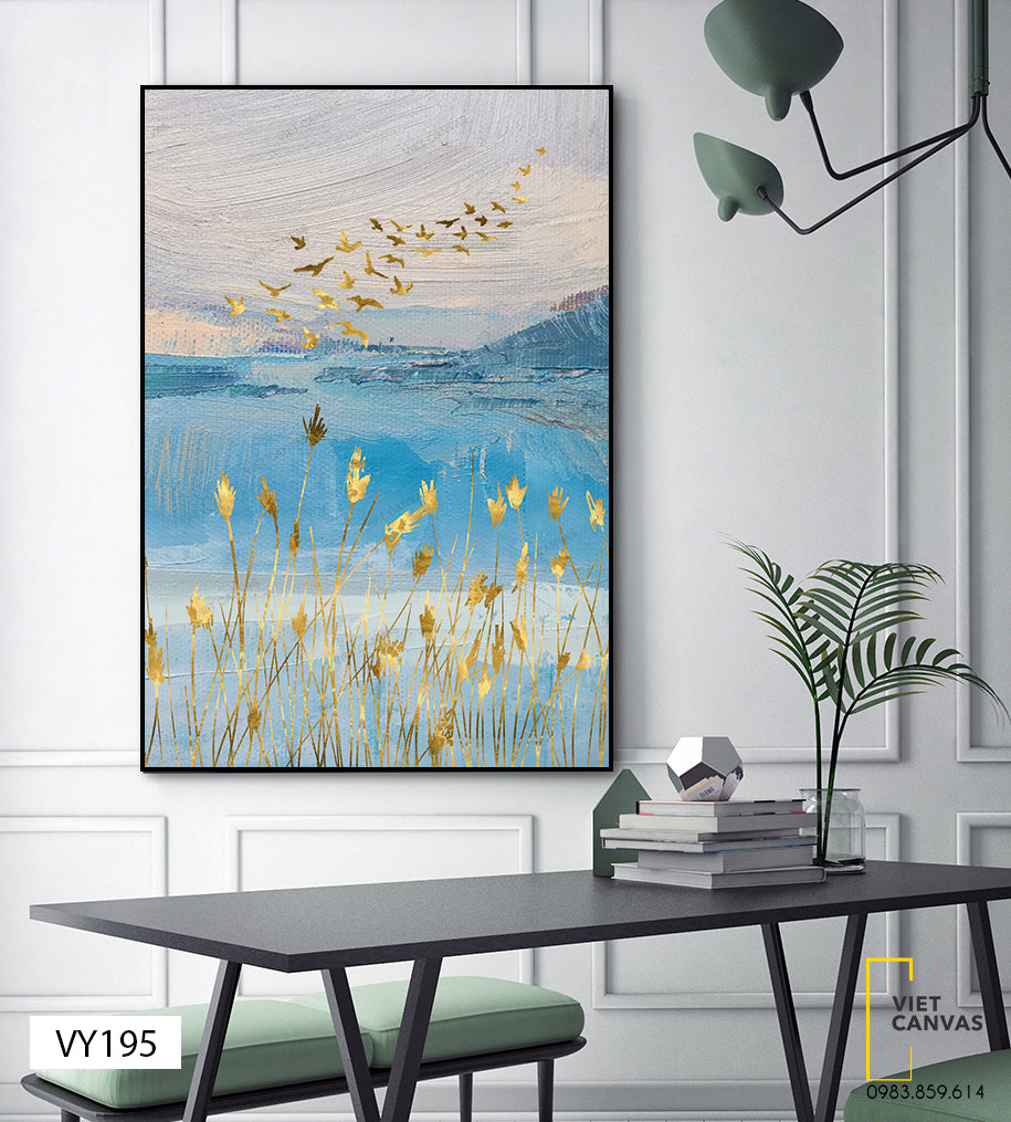 Tranh Đàn Cò Bay Trên Cánh Đồng - VY195
