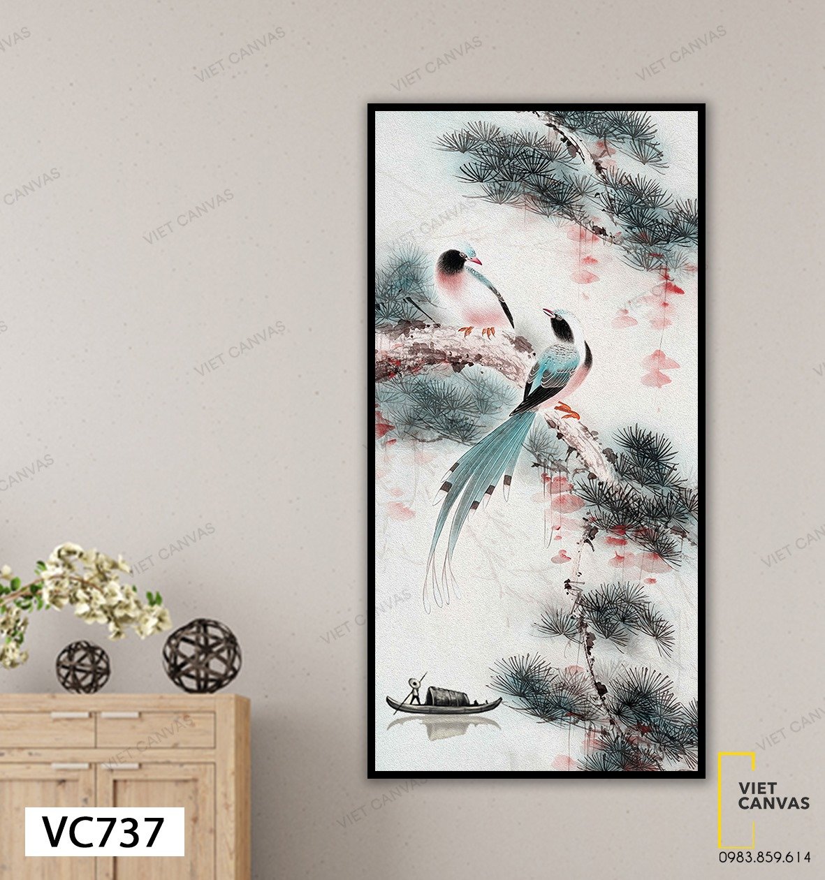 Tranh Đôi Chim Tâm Tình - VC737
