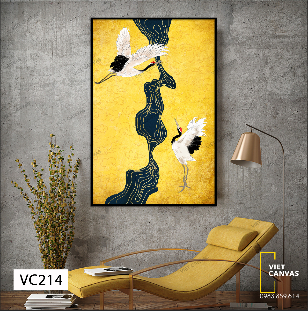 Tranh Đôi Tùng Hạc Gặp Gỡ - VC214