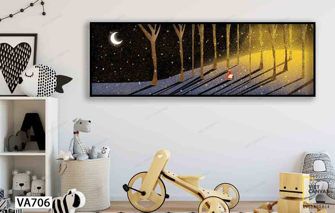 Tranh Em Bé Trong Vườn Cổ Tích - VA706