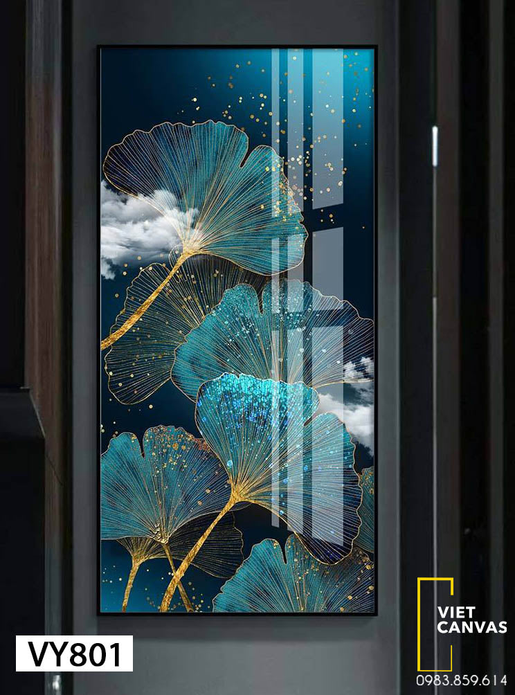 Tranh Cánh Hoa Sắc Xanh Và Mây Trắng - VY801