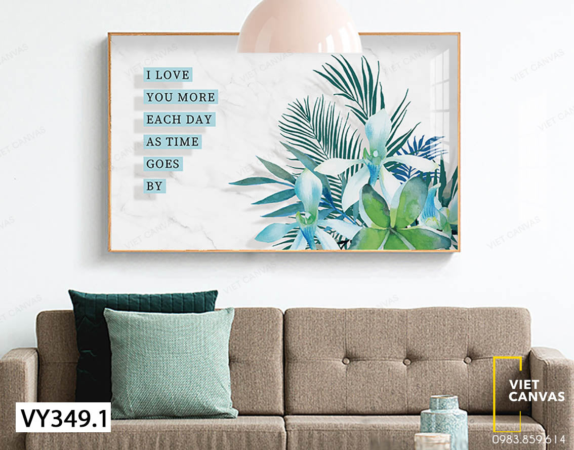 Tranh Lá Cây Và Quotes - VY349.1