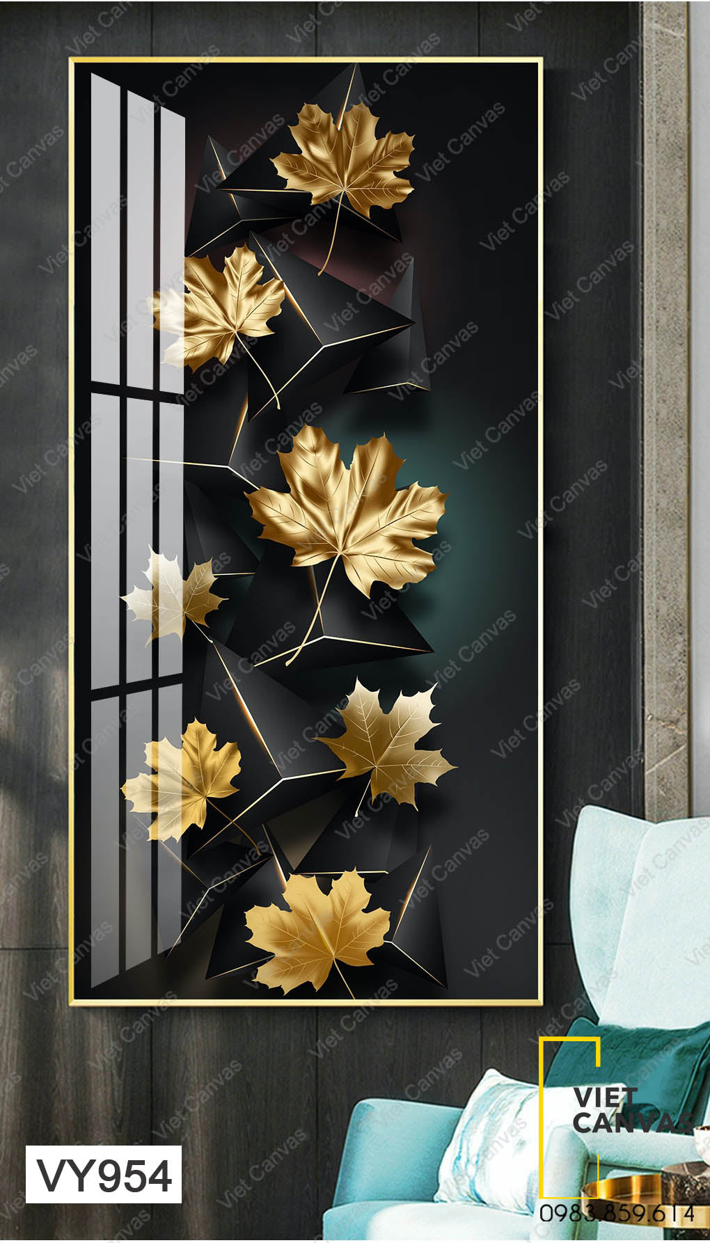 Tranh Lá Vàng Mùa Thu Hiện Đại - VY954
