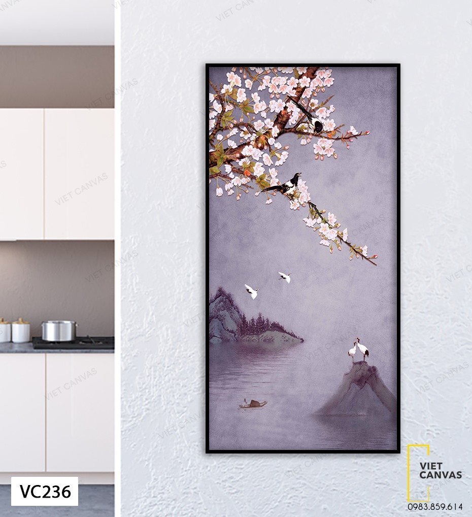 Tranh Mùa Xuân Về Trên Dòng Sông - VC236