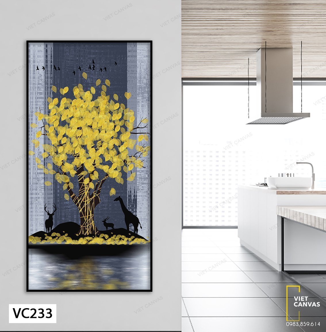 Tranh Muôn Thú Tận Hưởng Mùa Thu - VC233