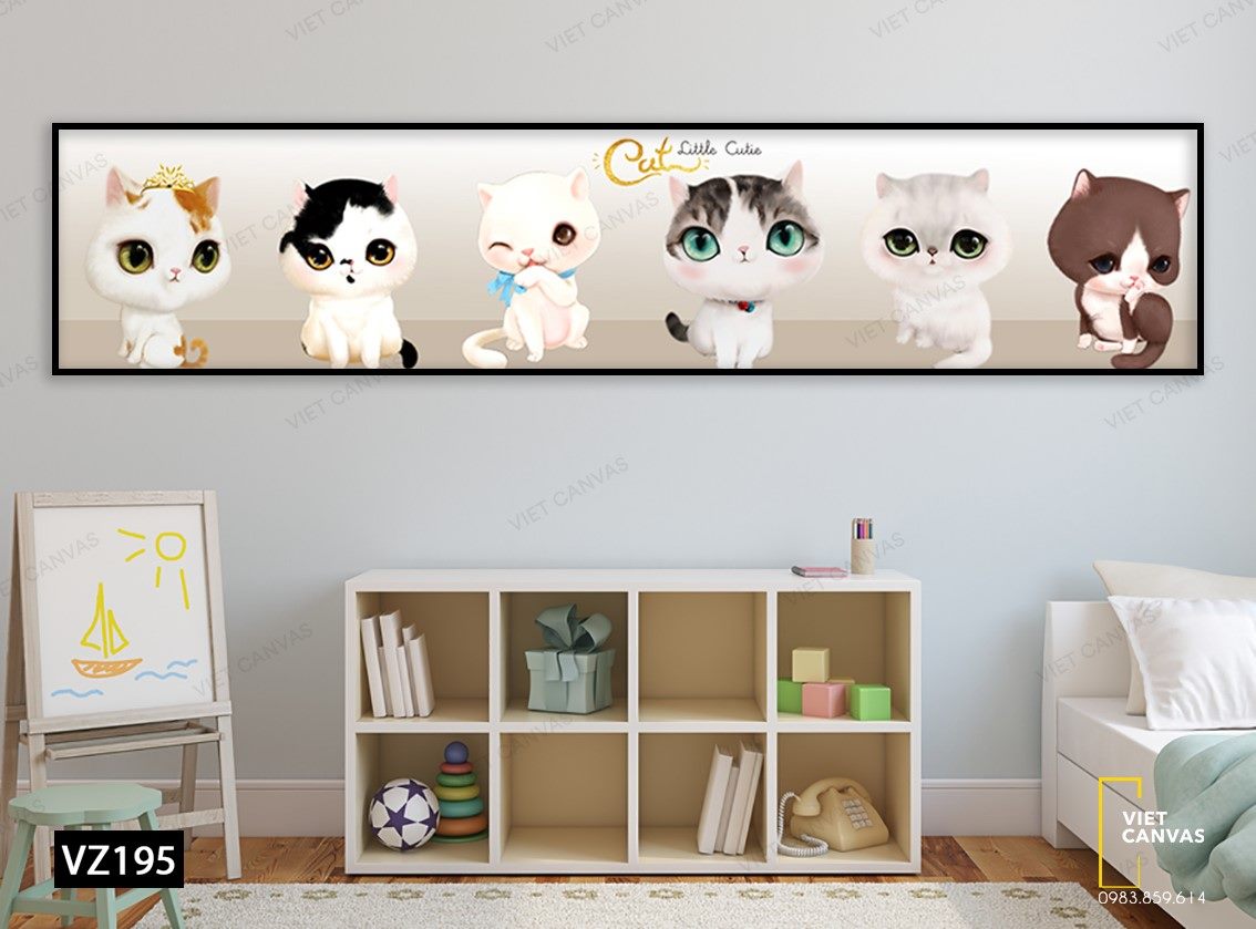Tranh Những Chú Mèo Đáng Yêu - VZ195