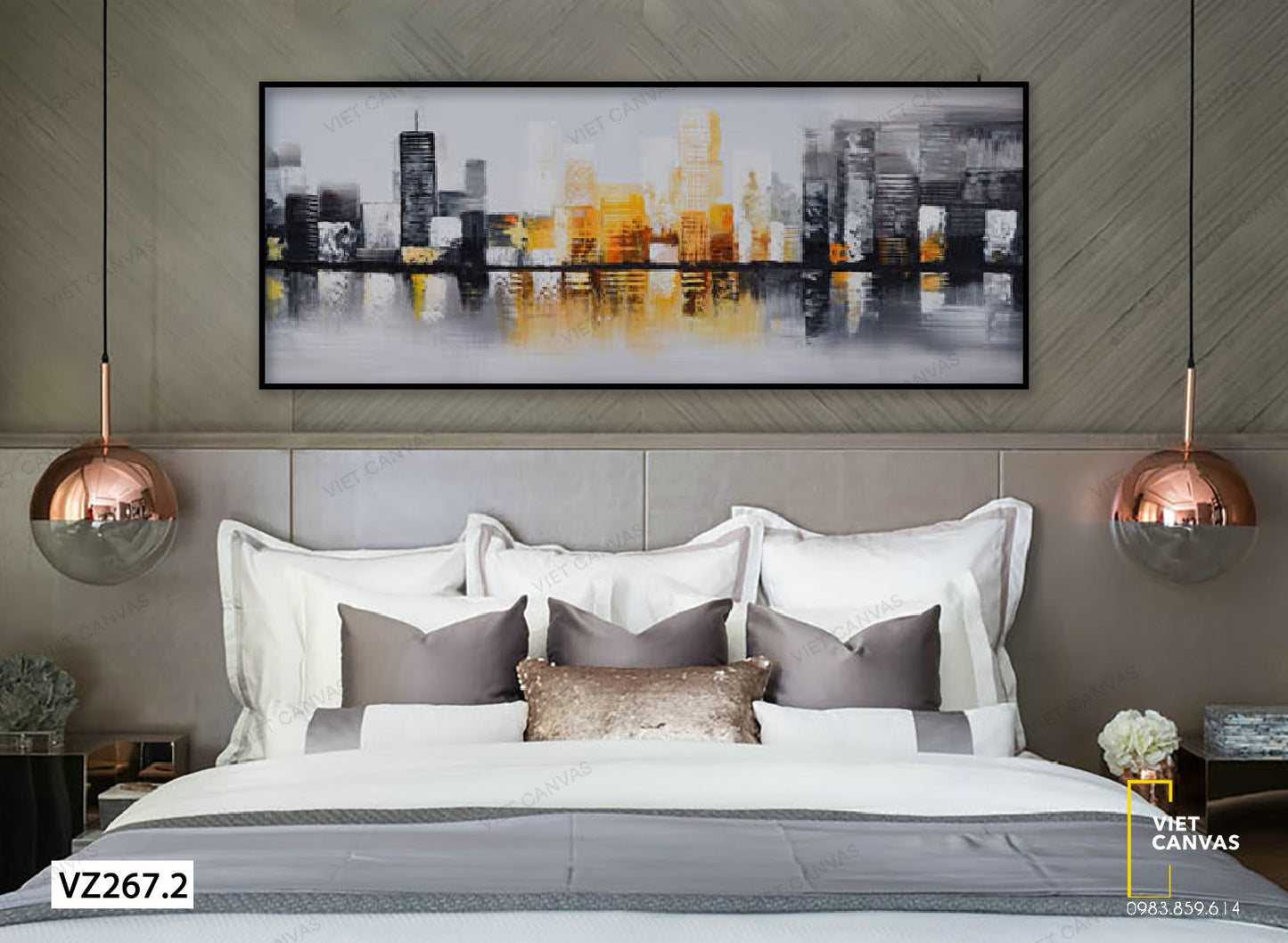 Tranh Những Tòa Nhà Ngã Bóng - VZ267.2
