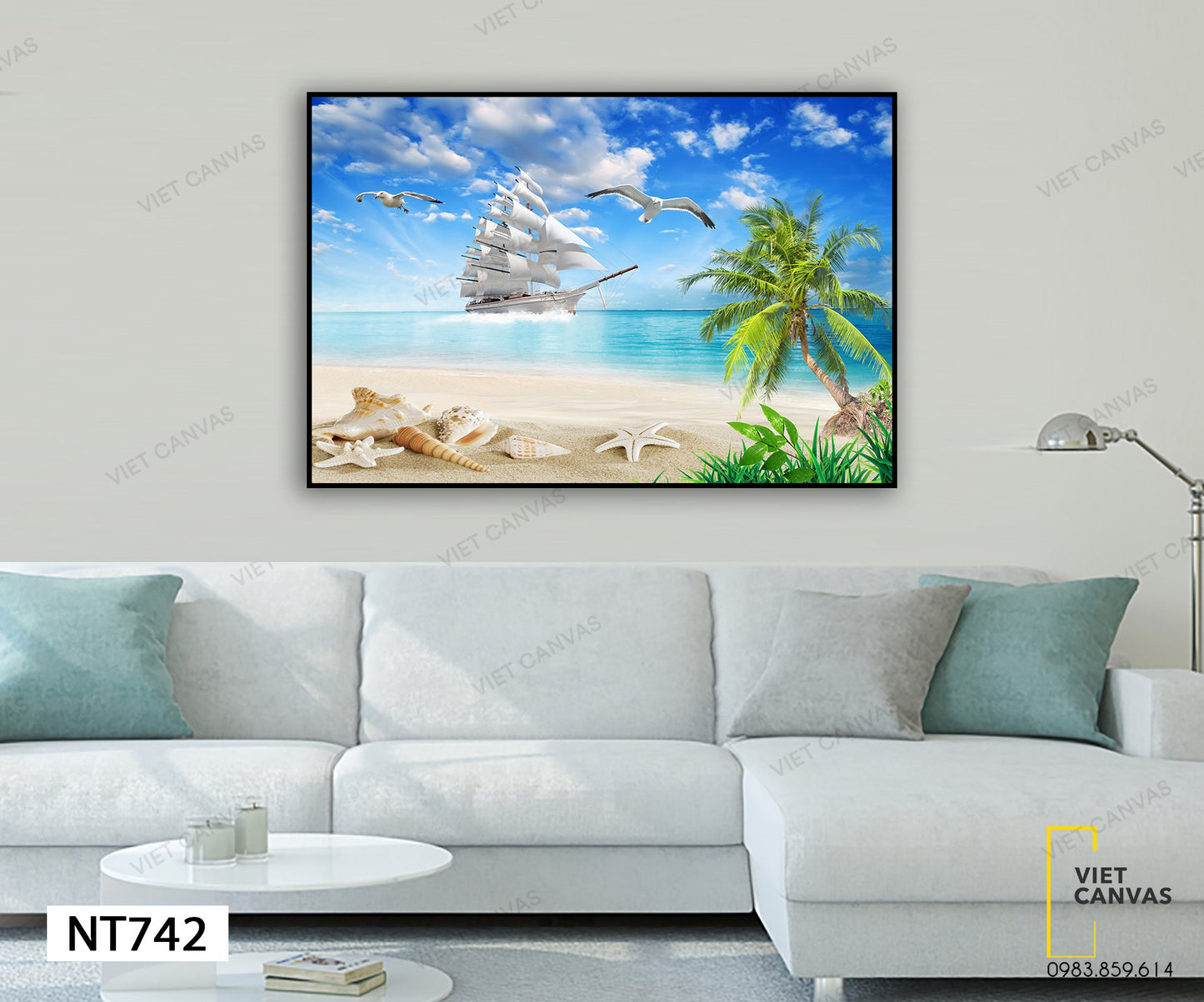 Tranh Bãi Biển Xanh - NT742