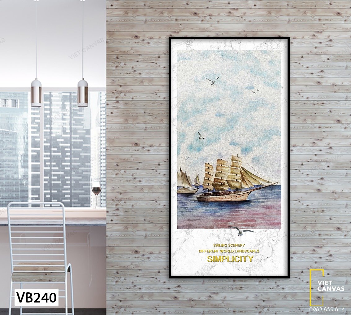 Tranh Thuyền Buồm Ra Khơi - VB240