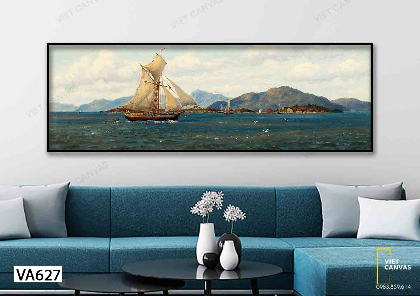 Tranh Thuyền Buồm Ra Khơi Xa - VA627