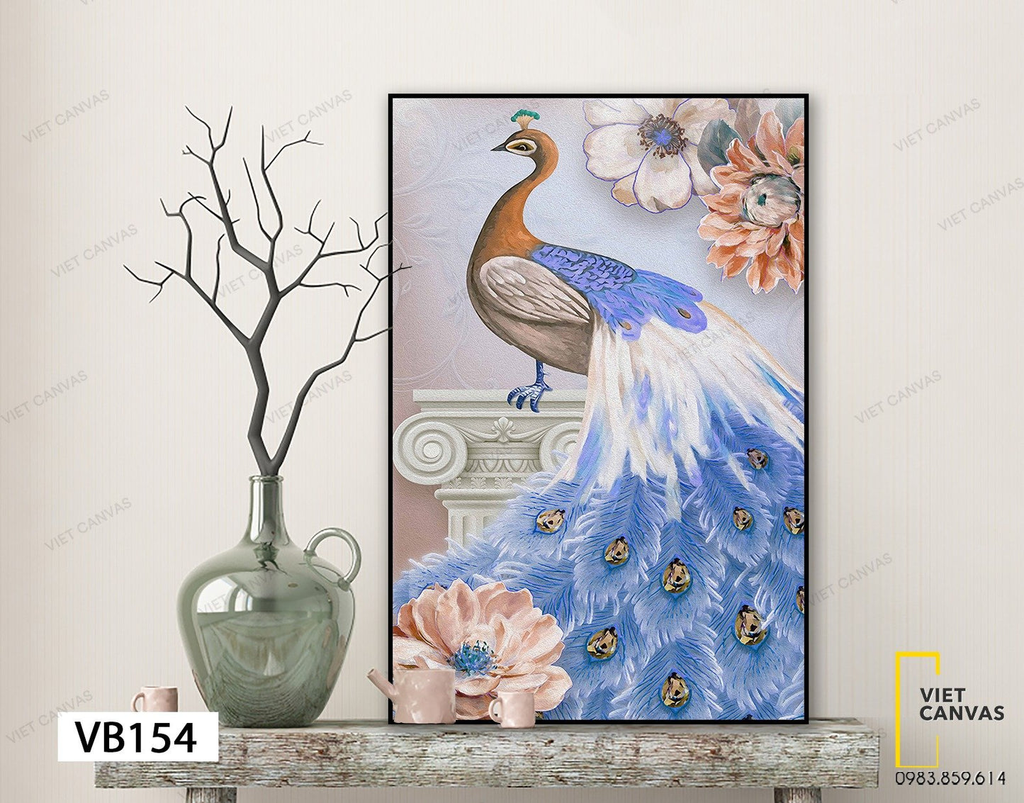Tranh Vẻ Đẹp Kiêu Sa Của Loài Công - VB154