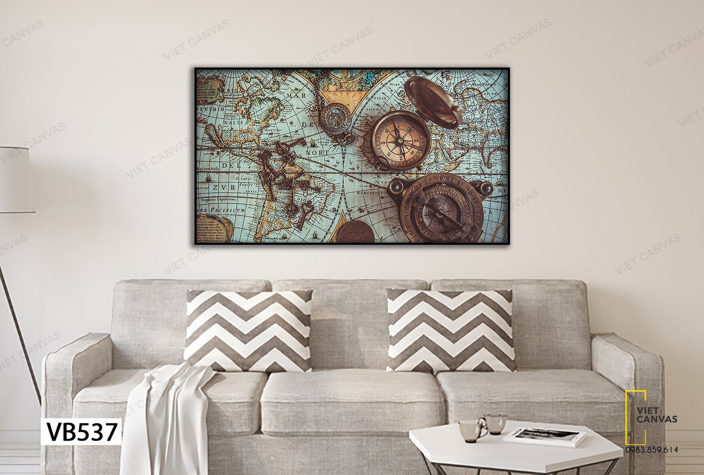 Tranh Vẻ Đẹp Phố Cổ Đồng Hồ - VB537