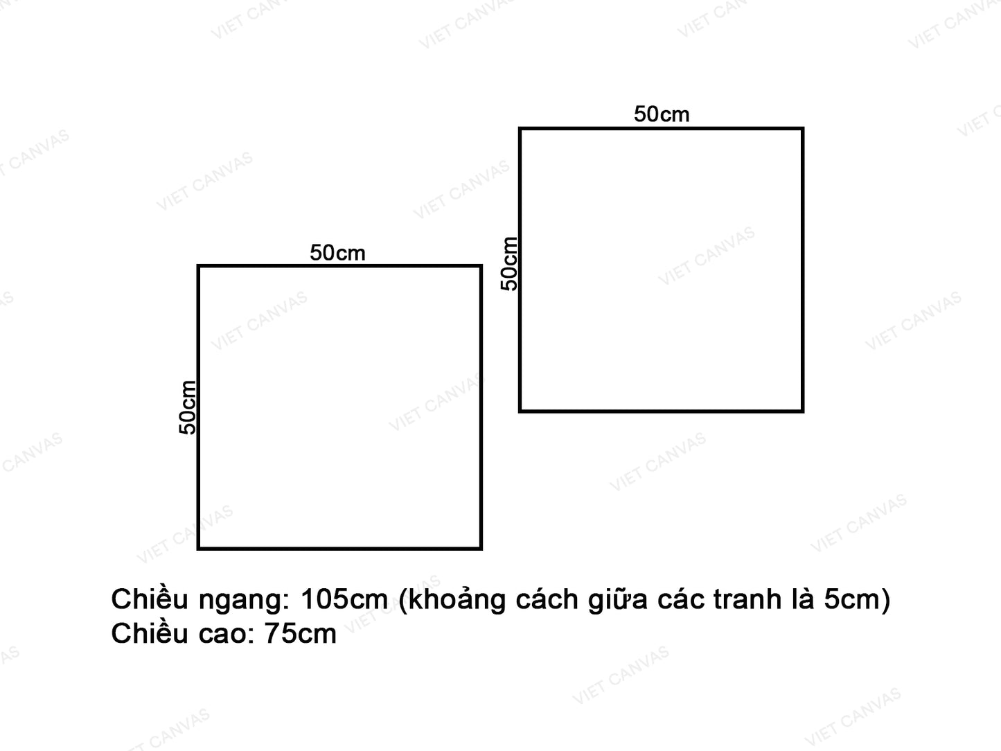 Bộ 2 Tranh Những Bông Hoa Trắng - VR284.2