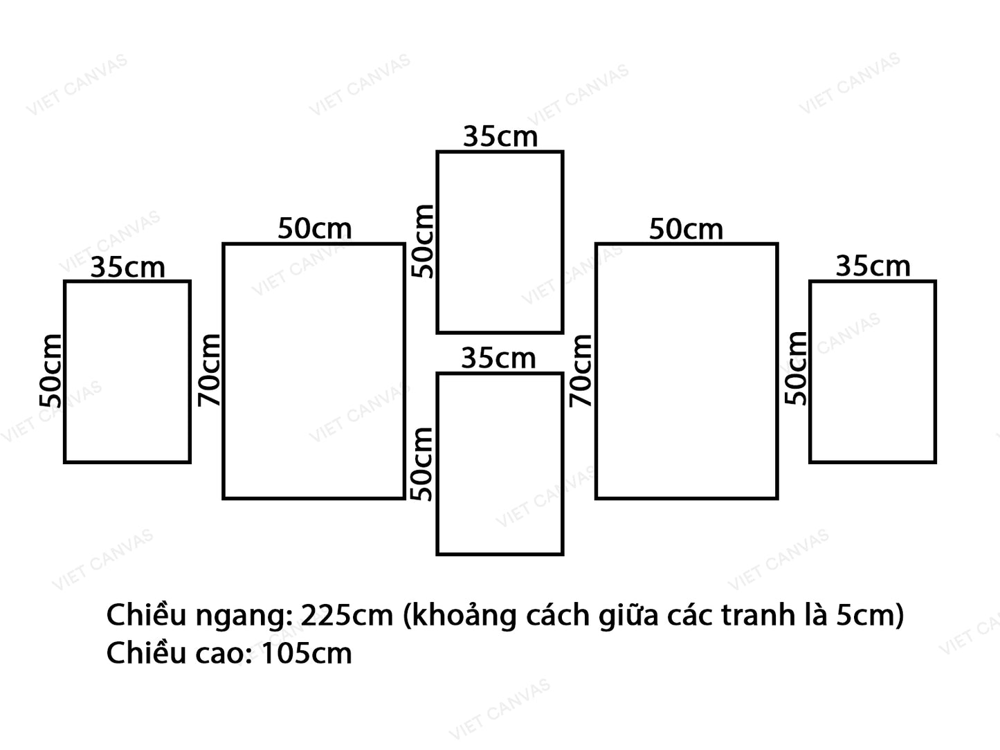Bộ 6 Tranh Rừng Cây, Hoa Lá Và Hươu - VW001.2