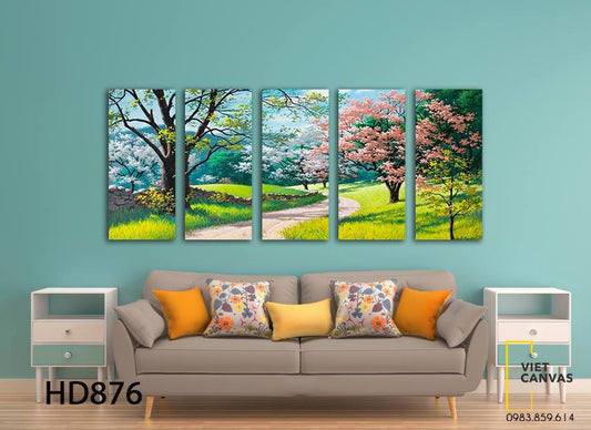Gợi Ý Sắp Xếp Bộ Tranh 5 Cái Treo Tường