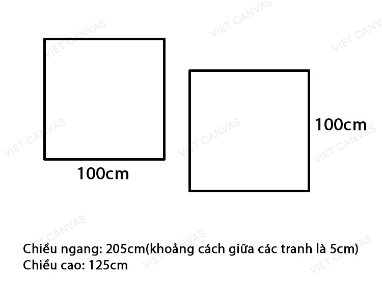 Bộ 2 Tranh Bụi Hoa Tulip - VE474