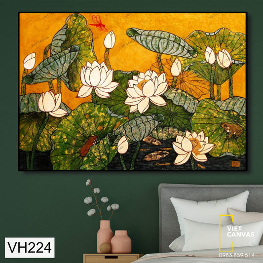 Tranh Những Bông Hoa Sen Trừu Tượng - VH224