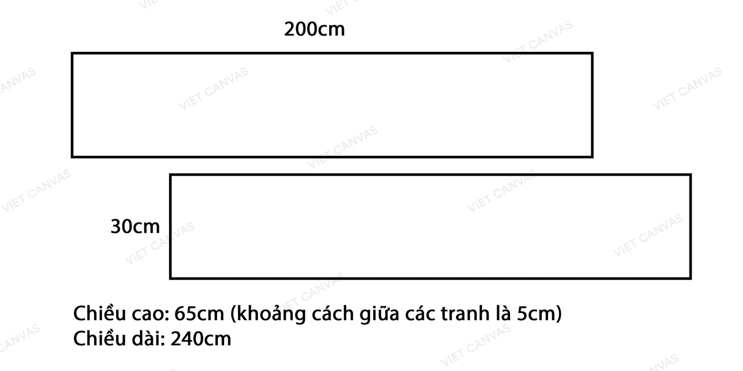 Bộ 2 Tranh Mặt Trời Trên Đỉnh Núi - VE027