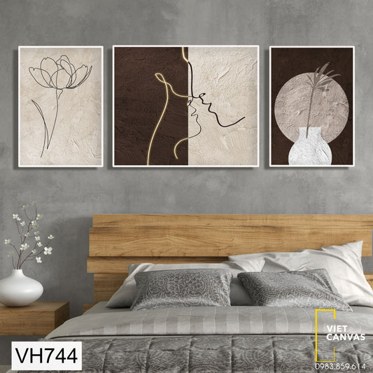 Bộ 3 Tranh Trừu Tượng Sang Trọng - VH744