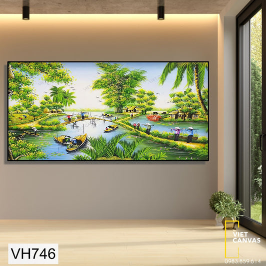 Tranh Phong Cảnh Làng Quê - VH746