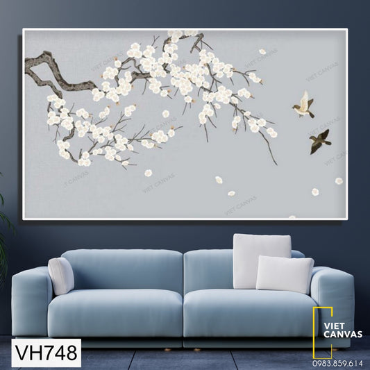 Tranh Cành Hoa Và Những Chú Chim - VH748