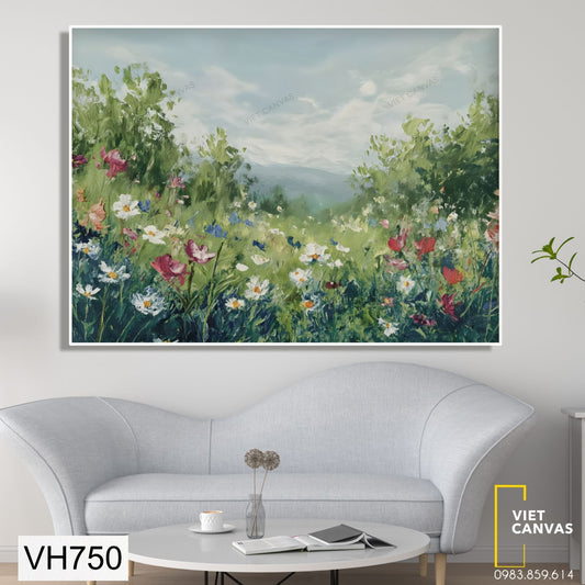 Tranh Vườn Hoa Đa Sắc Màu - VH750