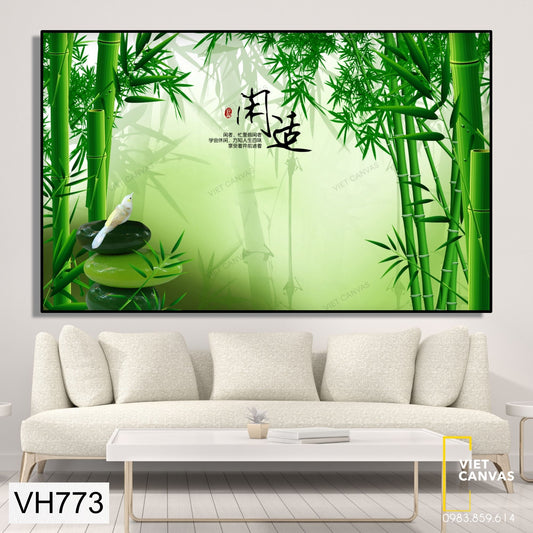 Tranh Làng Tre Xanh Bát Ngát - VH773