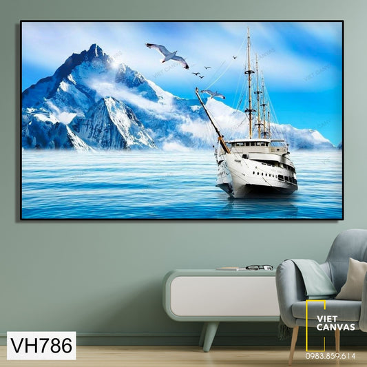 Tranh Đoàn Thuyền Ra Khơi - VH786