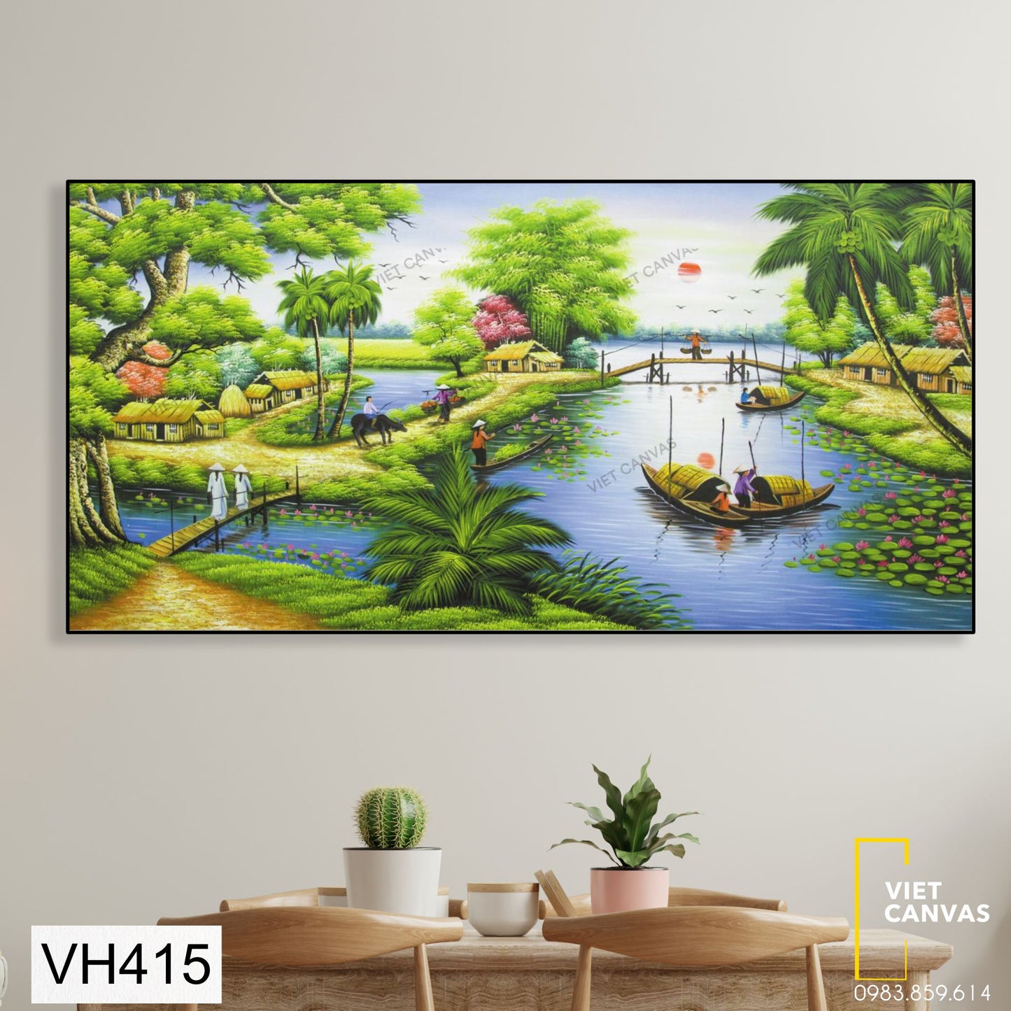 Tranh Phong Cảnh Đồng Quê Hữu Tình - VH415