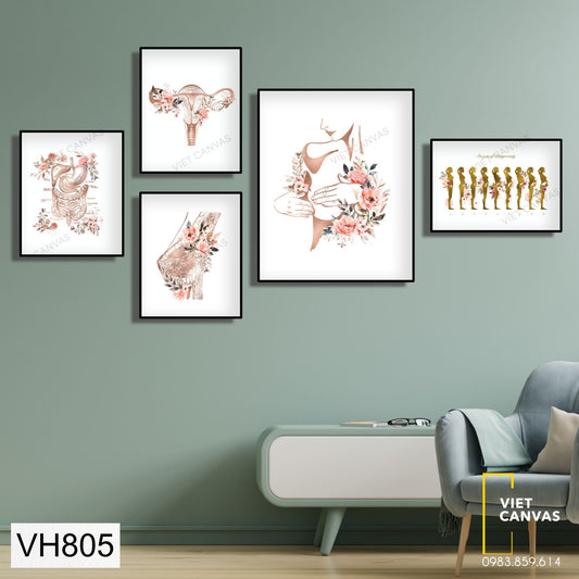 Bộ 5 Tranh Tình Mẫu Tử Thiêng Liêng - VH805