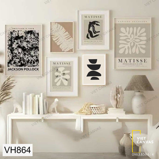 Bộ 6 Tranh Nghệ Thuật Be Ấn Tượng - VH864