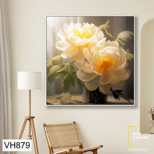 Tranh Hoa Mẫu Đơn Trắng - VH879