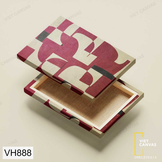 Tranh Hoạ Tiết Trừu Tượng Hồng Kem - VH888