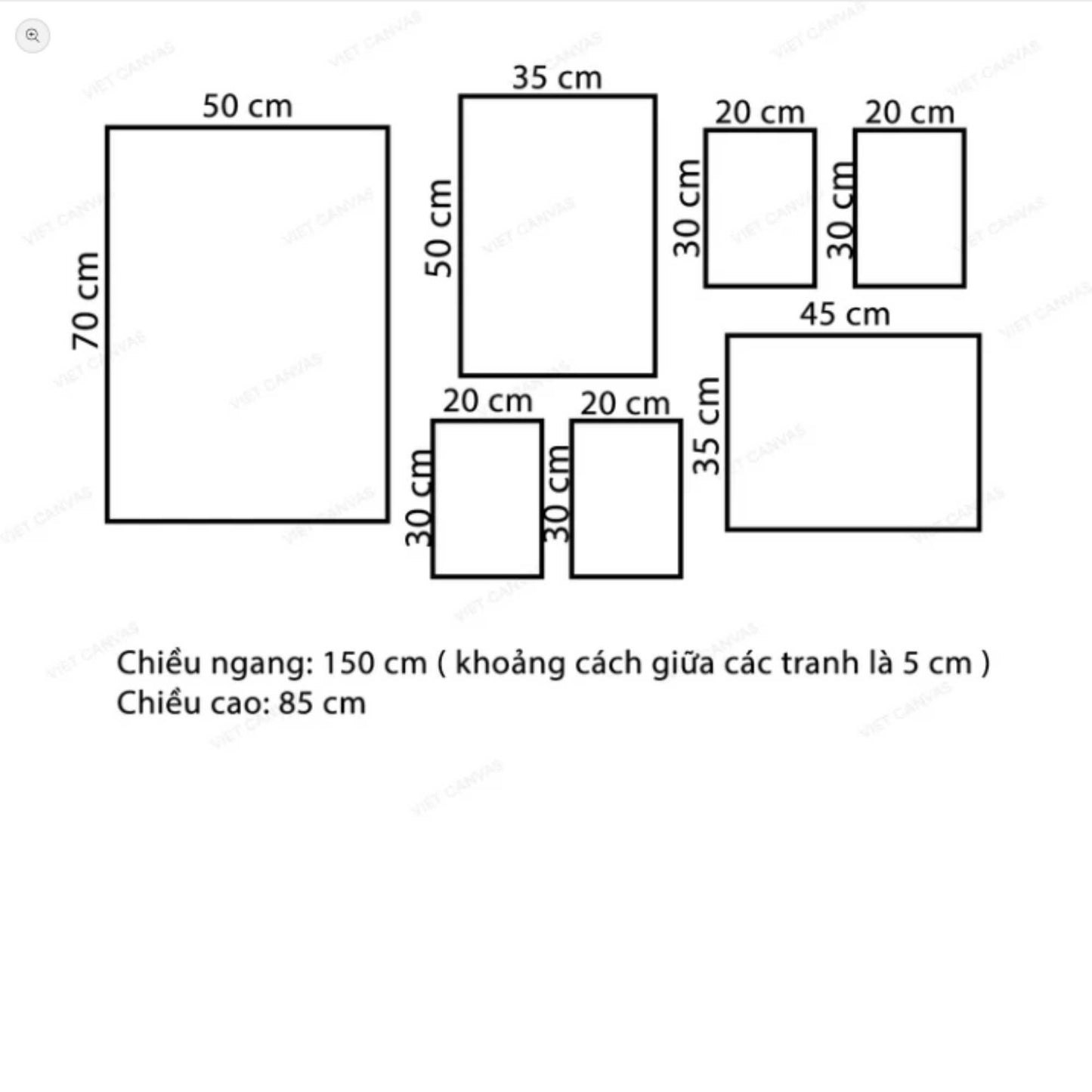 Bộ 7 Tranh Trang Trí Phong Cách Hi Lạp - VH916