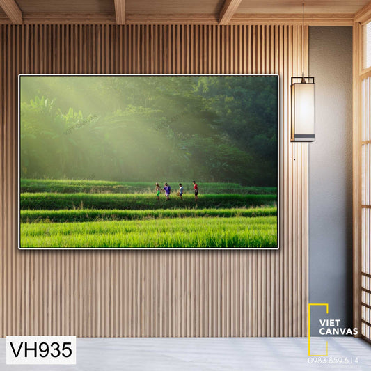 Tranh Phong Cảnh Miền Quê Xanh Ngát - VH935