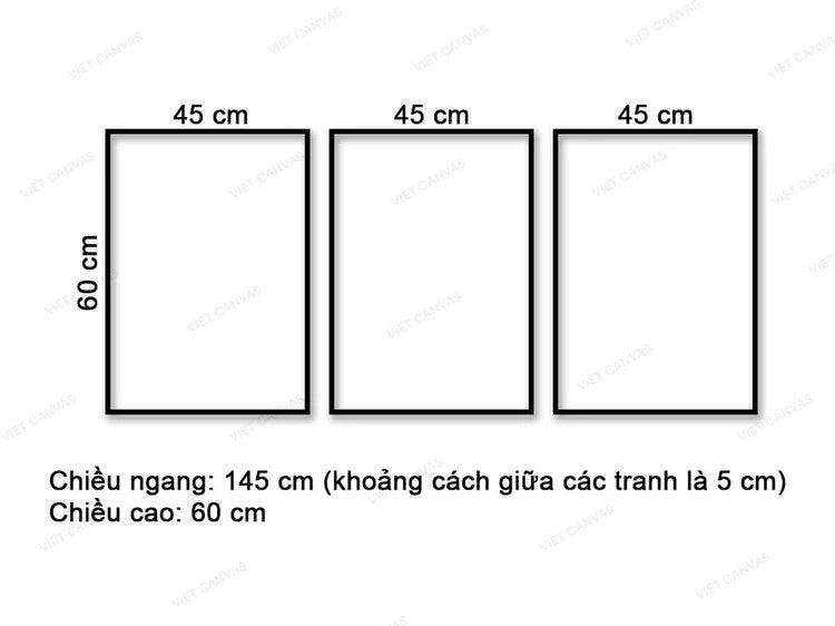 Bộ 3 Tranh Phong Cảnh Dòng Suối - VH005