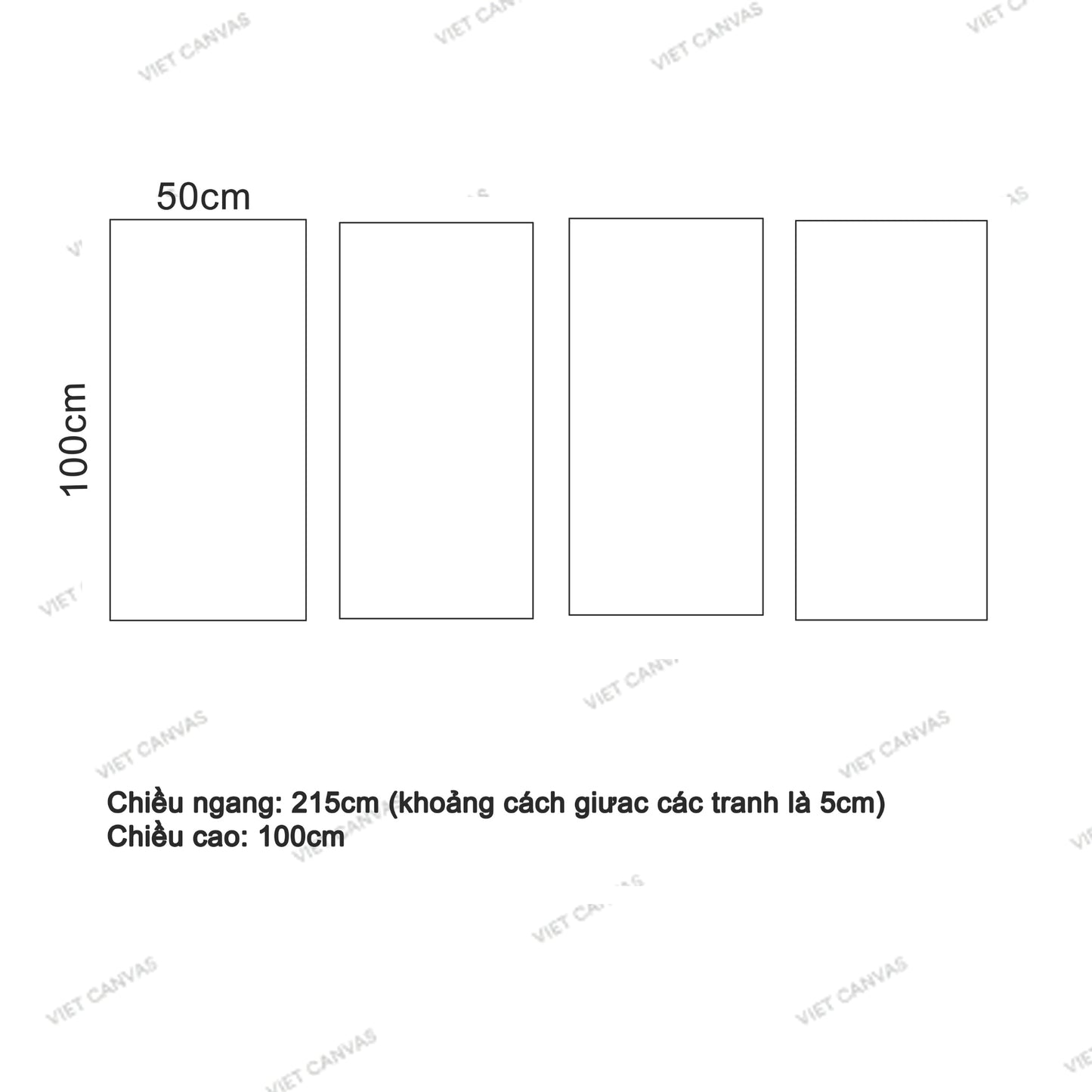 Bộ 4 Tranh Xuân Hạ Thu Đông - VH780